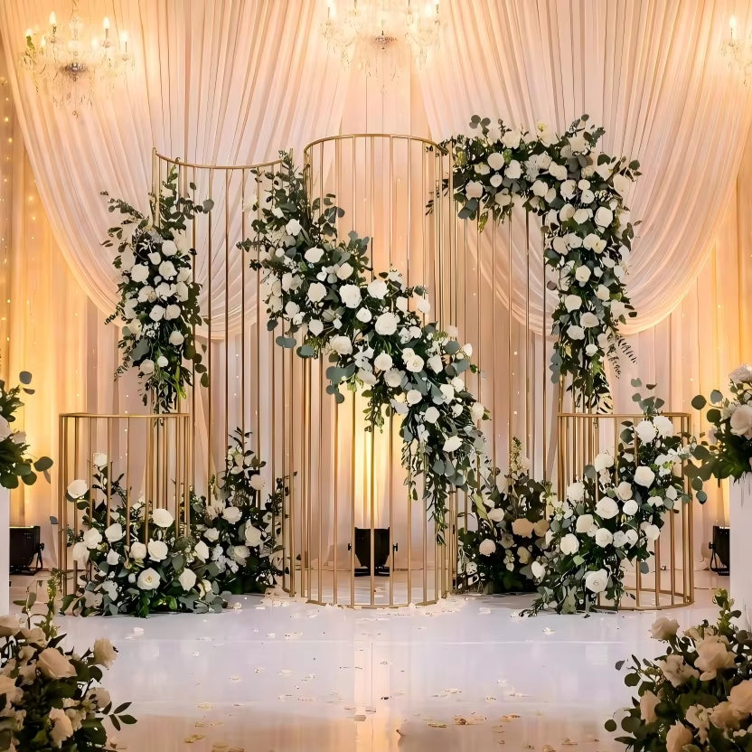 Contemporary Metal Wedding Arch - Rustic Backdrop for Weddings, Birthday Celebrations, and Home Decor