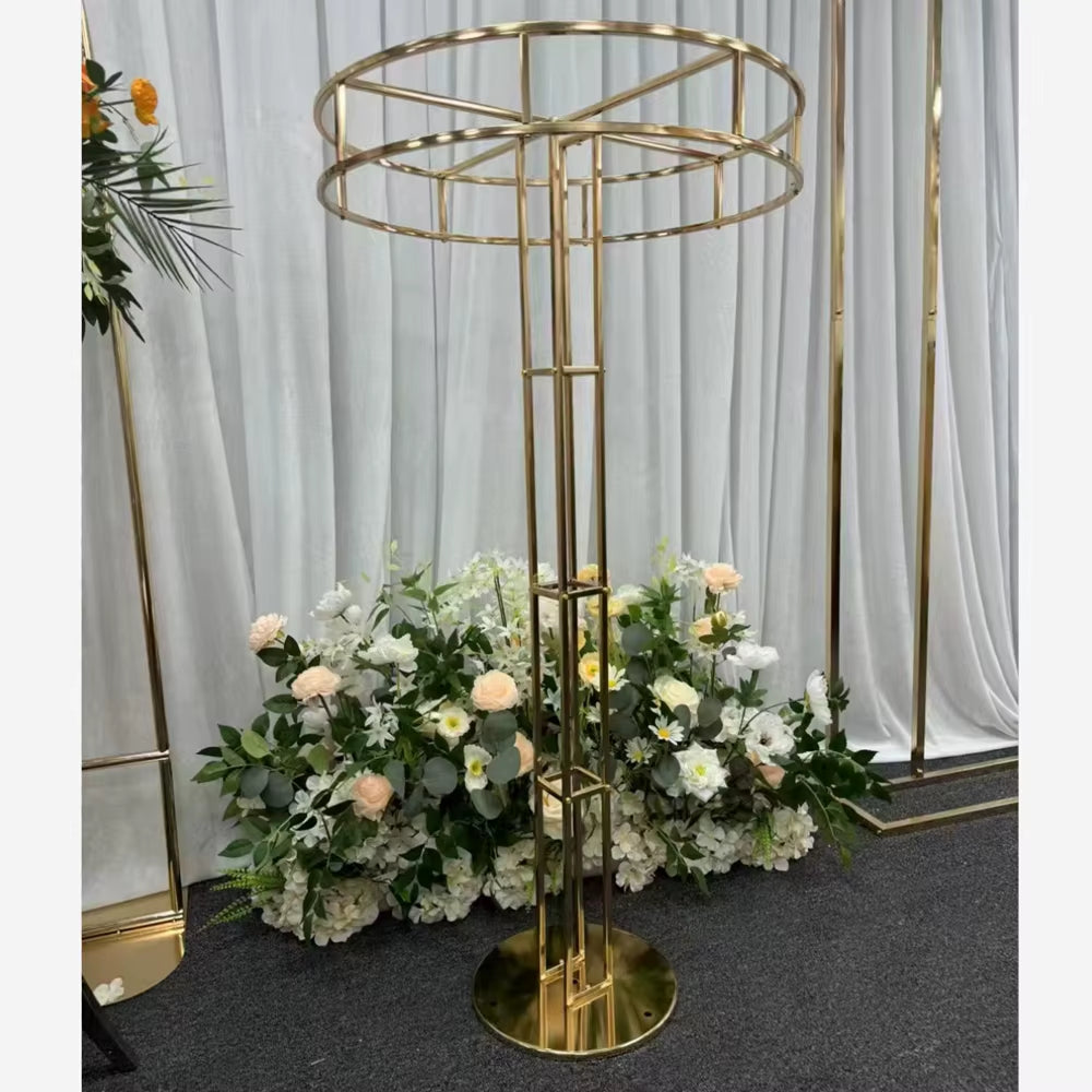 Elegant Gold 47.24-Inch Centerpiece Flower Stand, Ideal for Weddings, Stage Events, and Family Dining Tables