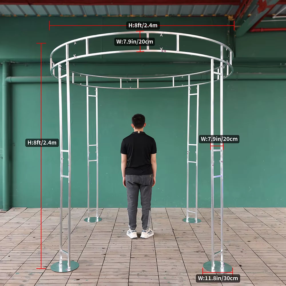 Elegant Metal Circle Stand for Wedding Backdrop - Iron Frame Floral Display Prop FL048