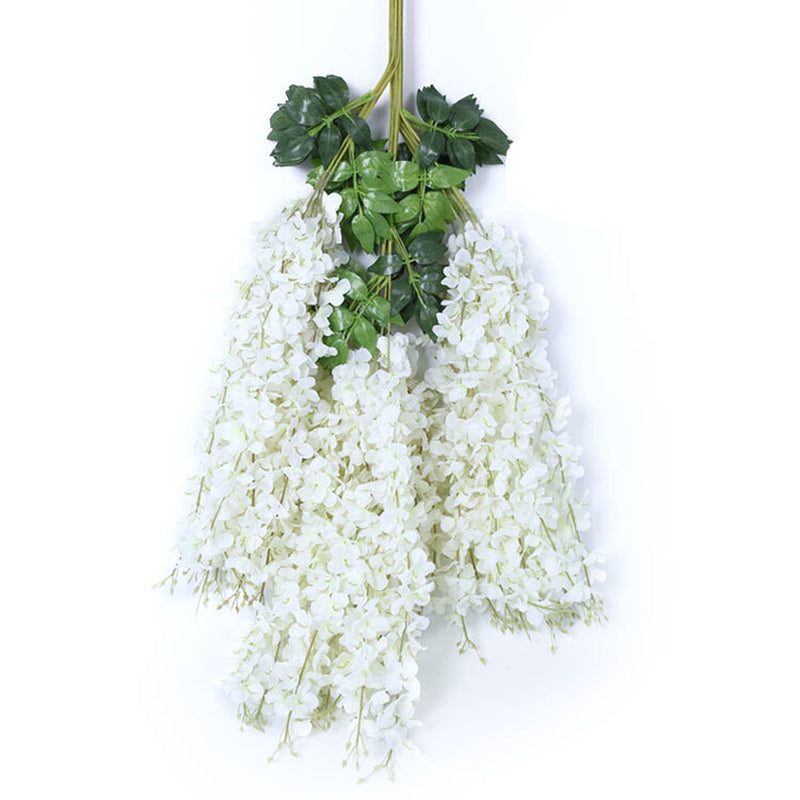 12X Artificial Fake Hanging Wisteria Silk Flowers Vine Plant Home Garden Decor