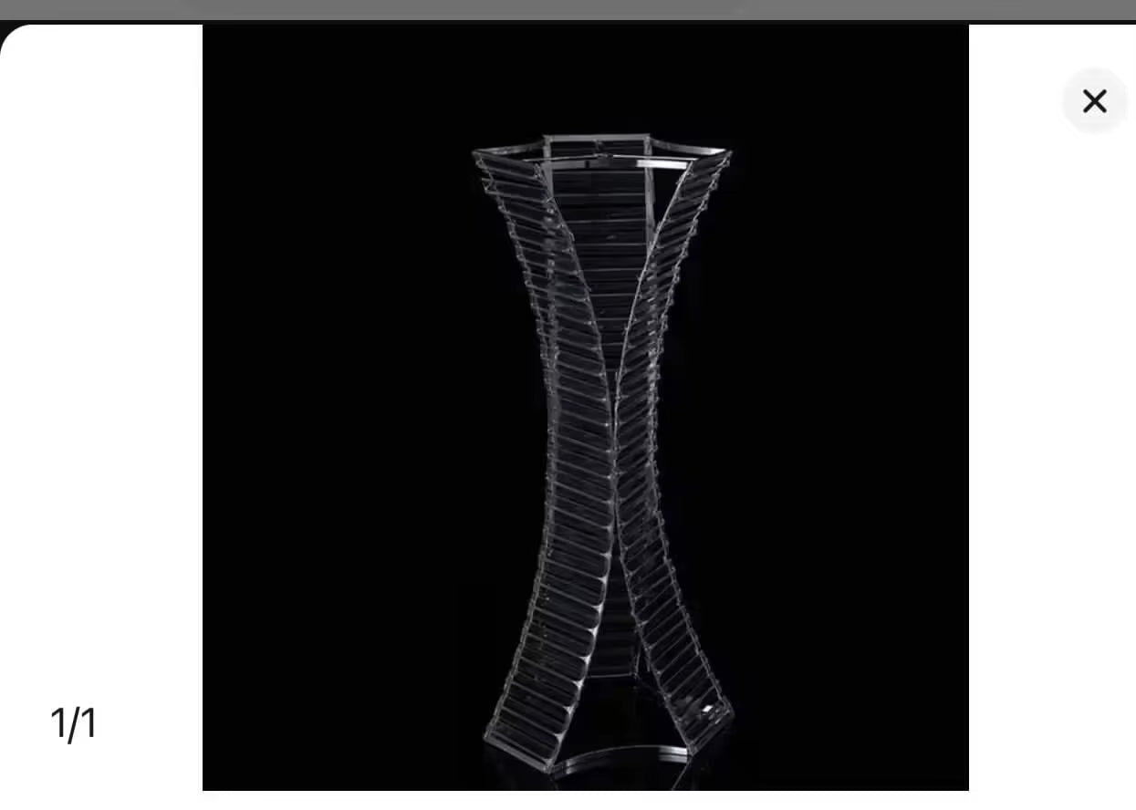5-Piece Acrylic Wedding Centerpiece Set - 80 CM Crystal Pillar Vases for Party Decor and DIY Decorations
