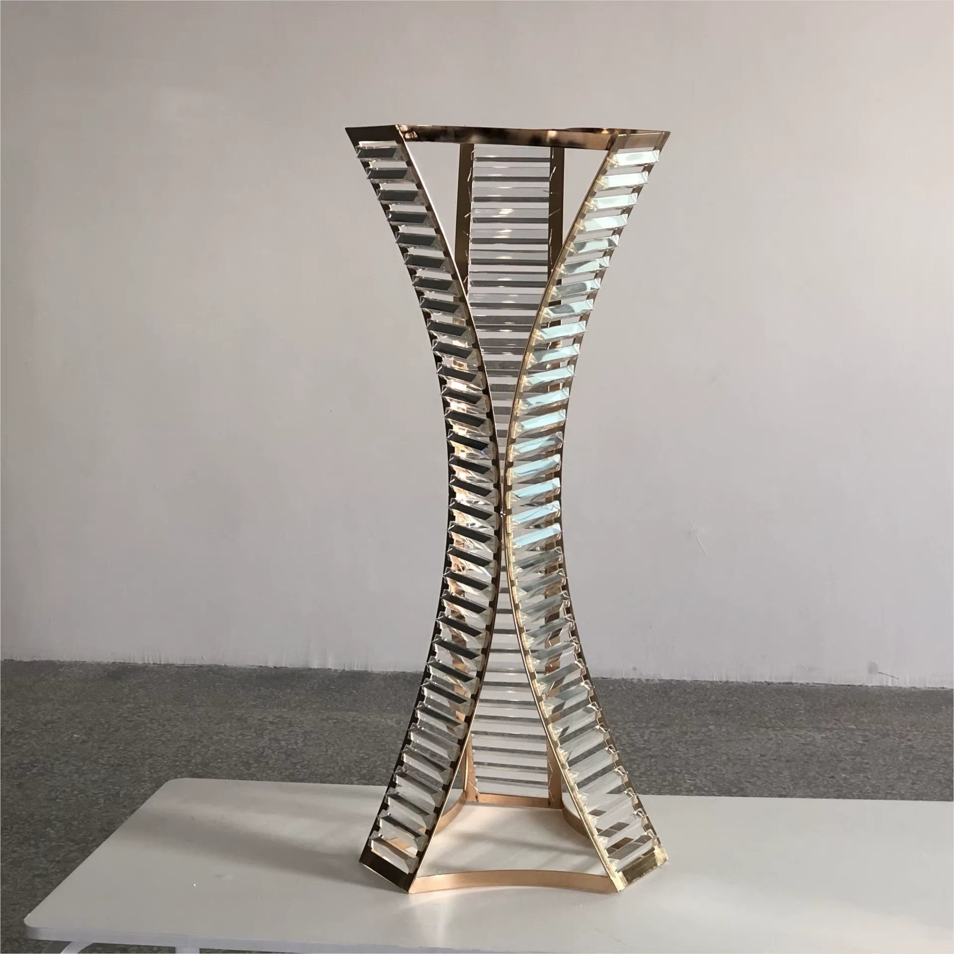 5-Piece Acrylic Wedding Centerpiece Set - 80 CM Crystal Pillar Vases for Party Decor and DIY Decorations