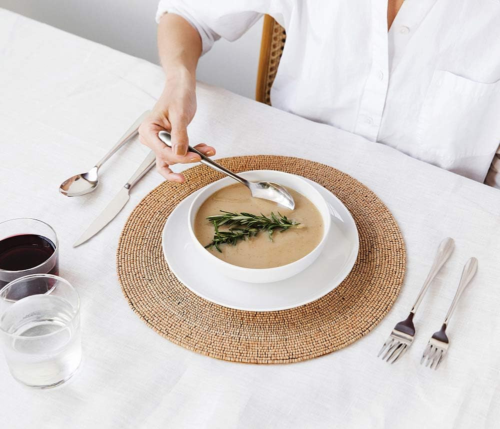 32 Piece Cutlery Flatware Set, 100% Durable Stainless Steel Silverware with Knife Spoon Fork, Service for 8, Dishwasher Safe/Mirror Polished (Elegant Series)