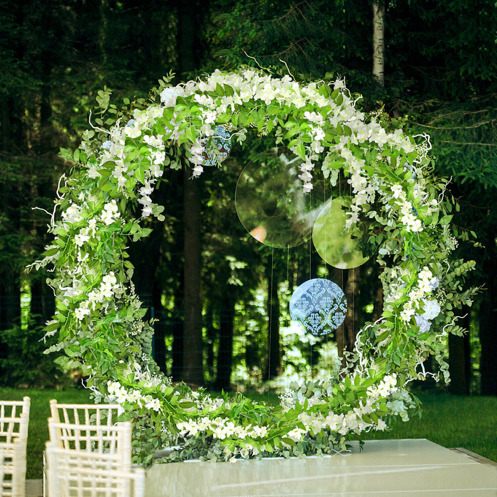 2X7FT Artificial Wisteria Vine Garland Foliage Plant Trailing Flower Home Decor