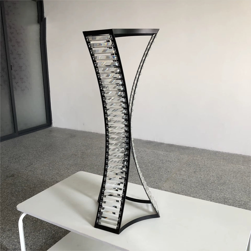 5-Piece Acrylic Wedding Centerpiece Set - 80 CM Crystal Pillar Vases for Party Decor and DIY Decorations