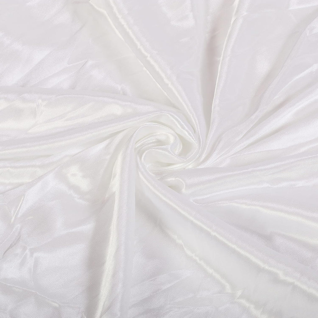White Backdrop Curtain 10Ft X 10Ft Wrinkle Free Photography Curtains Detachable Smooth Ice Silk Pleated Backdrop Curtains for Weddings Birthday Photography Background Party Baby Shower