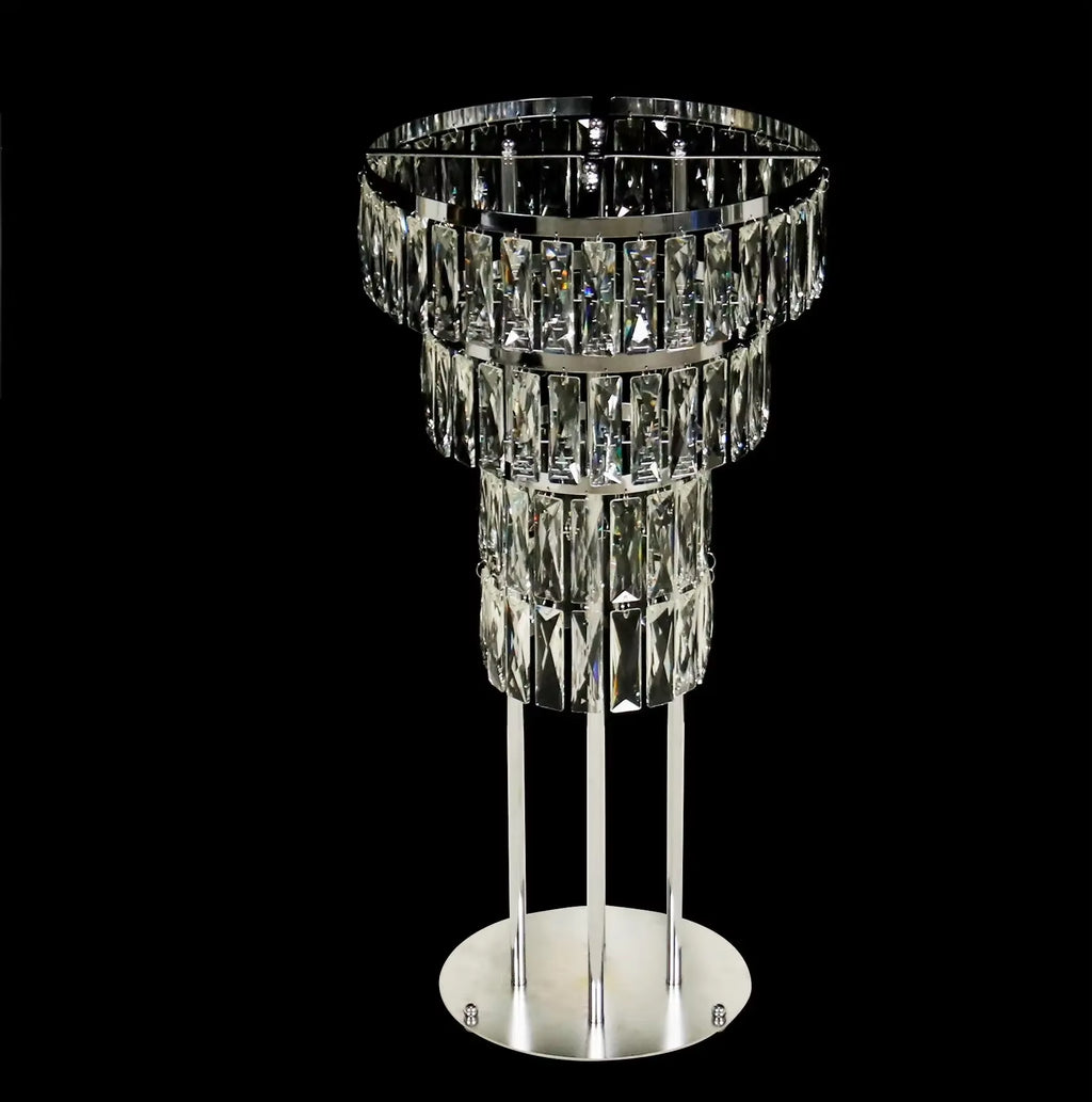 Electroplated Iron Crystal Vase Flower Stand - Ferris Wheel Table Centerpiece for Weddings and Events