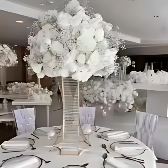 5-Piece Acrylic Wedding Centerpiece Set - 80 CM Crystal Pillar Vases for Party Decor and DIY Decorations