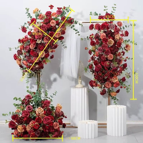 120Cm Rose Flower Balls Artificial Wedding Backdrop Flower Rows Mall Exhibition Decor