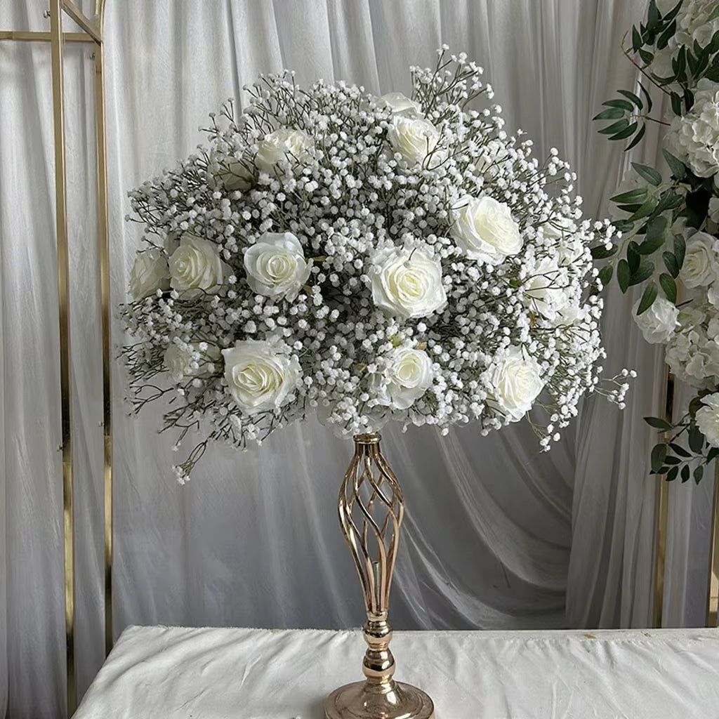 Artificial Baby's Breath Flower Ball for Wedding Stage Decor and Exhibition Hall Display