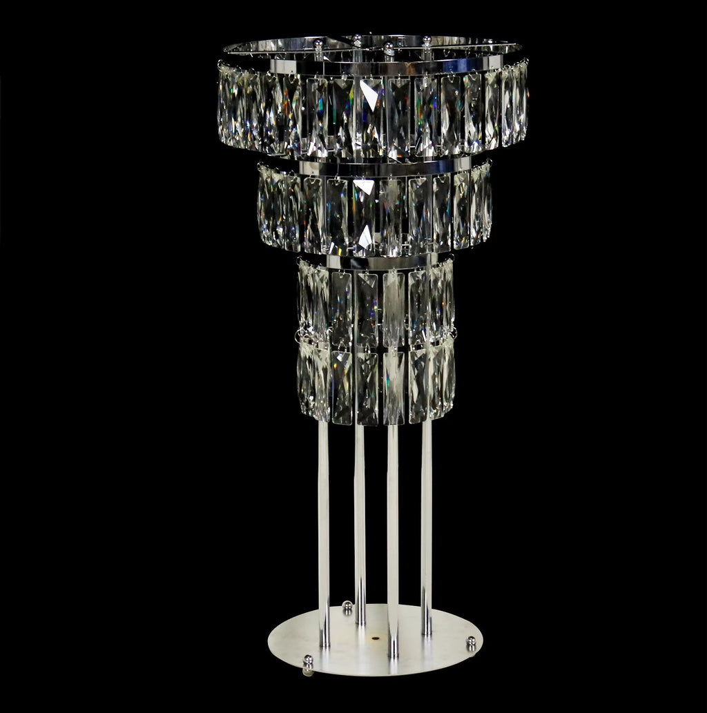 Electroplated Iron Crystal Vase Flower Stand - Ferris Wheel Table Centerpiece for Weddings and Events