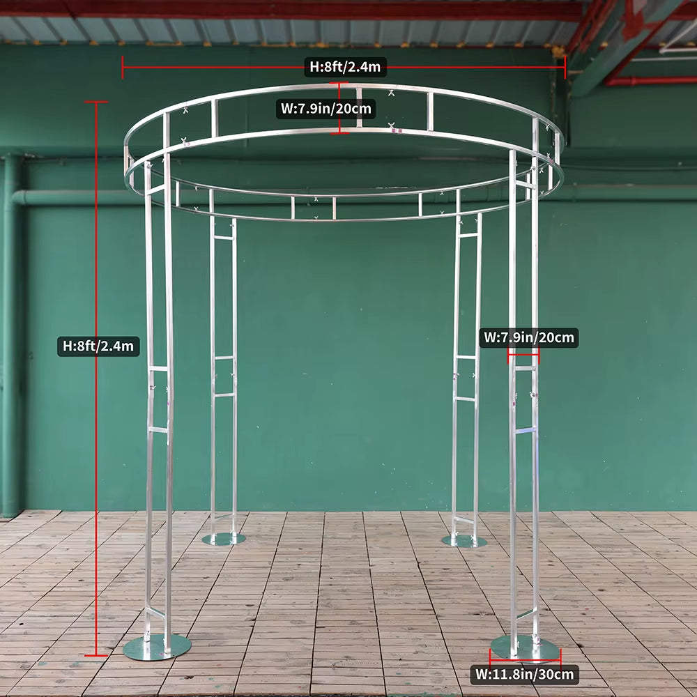 Elegant Metal Circle Stand for Wedding Backdrop - Iron Frame Floral Display Prop FL048