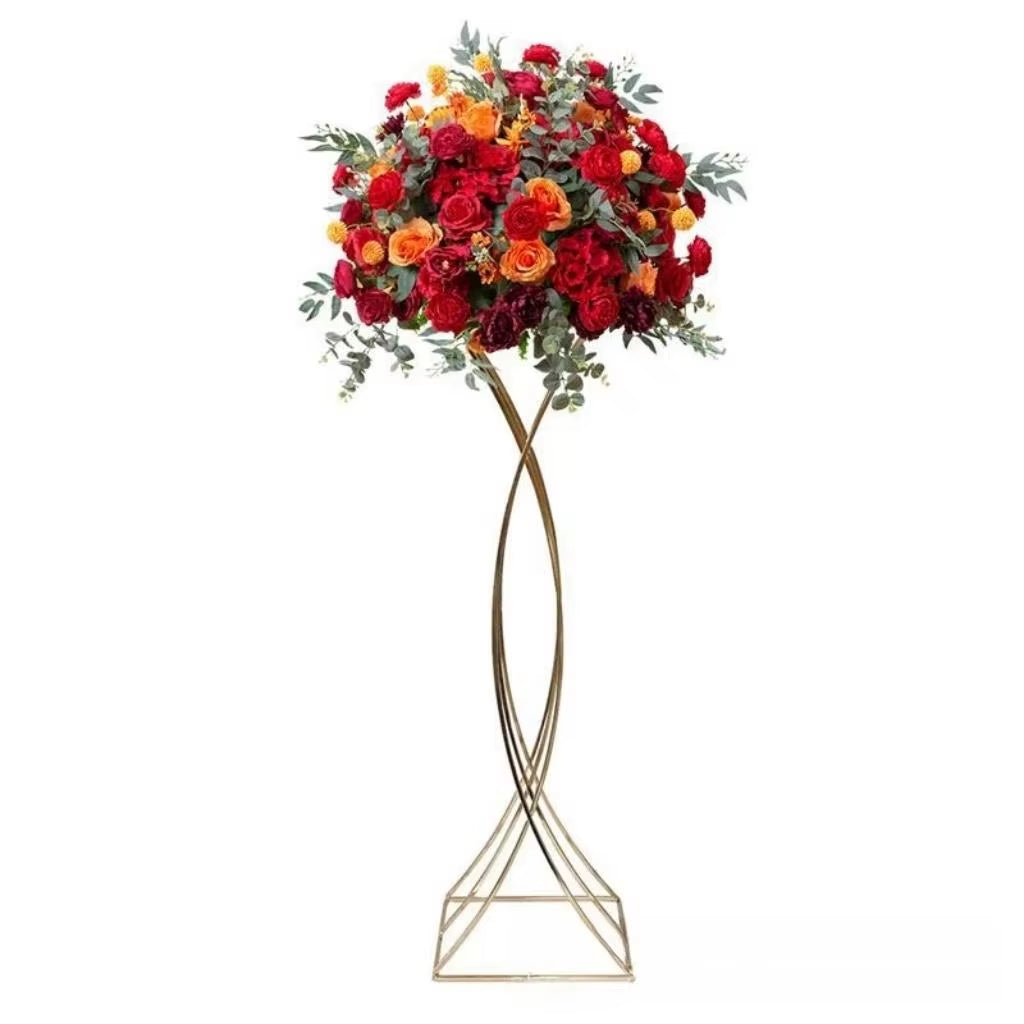 10-Piece Modern Geometric Flower Stand Set for Elegant Wedding Reception Centerpieces and Banquet Table Decor