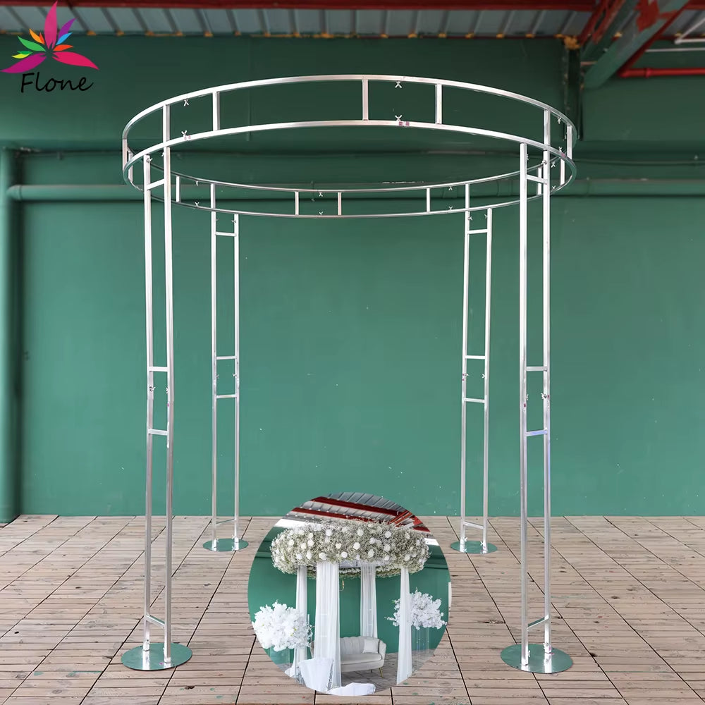 Elegant Metal Circle Stand for Wedding Backdrop - Iron Frame Floral Display Prop FL048
