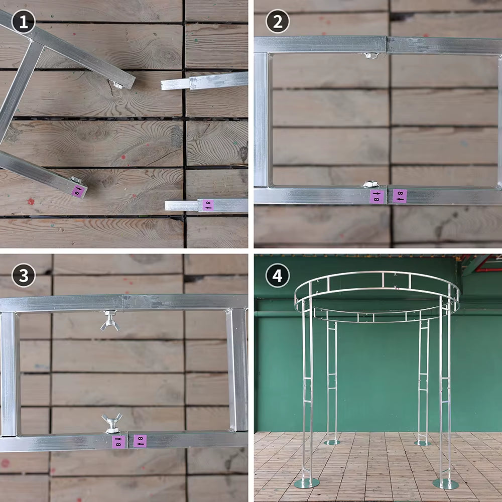 Elegant Metal Circle Stand for Wedding Backdrop - Iron Frame Floral Display Prop FL048