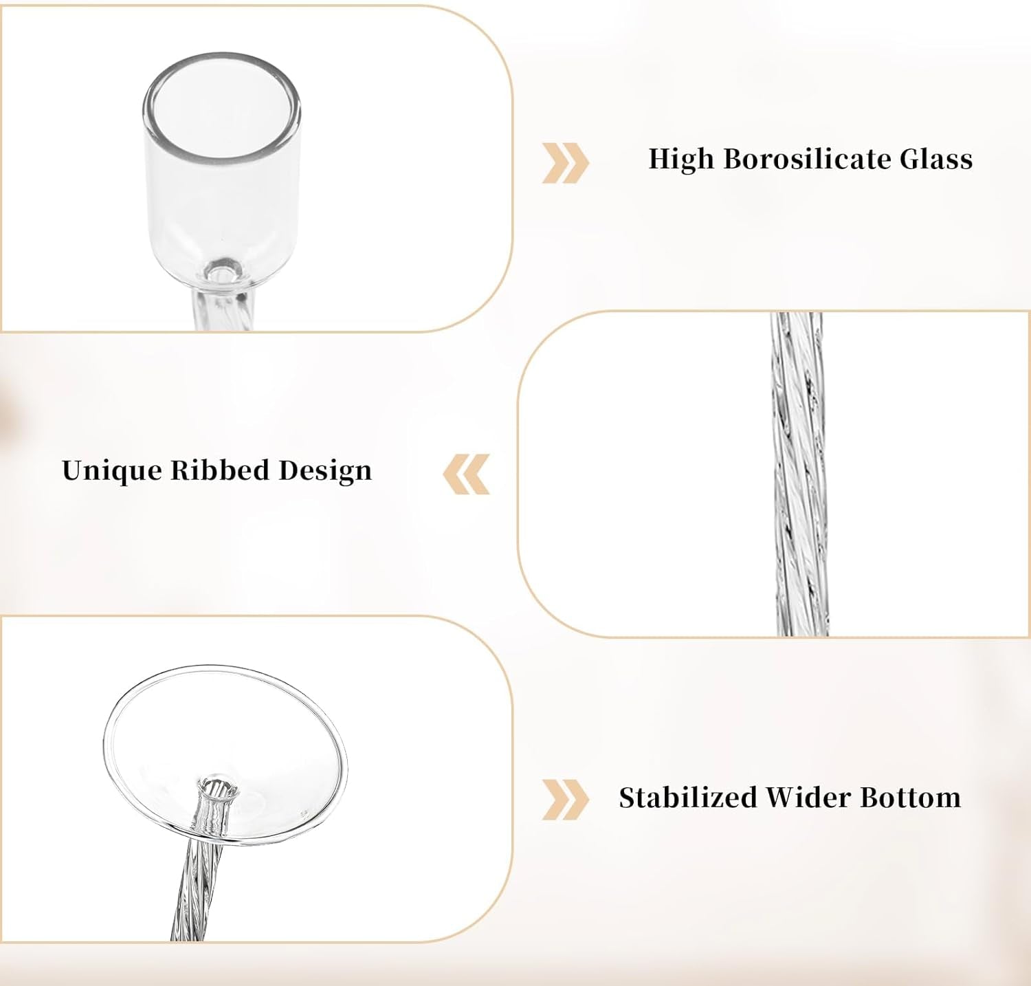 Glass Candle Sticks Holder Tall: Taper Candle Holder Set of 3 Decorative Candlesticks Clear Candle Holders for Living Room Modern Candlestick Holders for Home Wedding Centrepiece Decoration