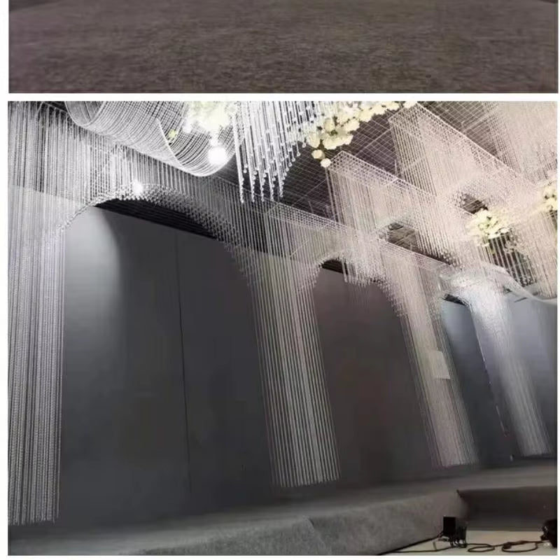 Dazzling Acrylic Bead Curtain Arch for Unforgettable Weddings and Stunning Event Backdrops