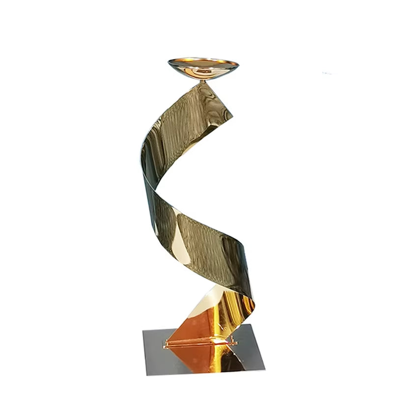 Set of 5 Gold Floral Road Lead Wedding Table Centerpieces for Event and Hotel Decoration