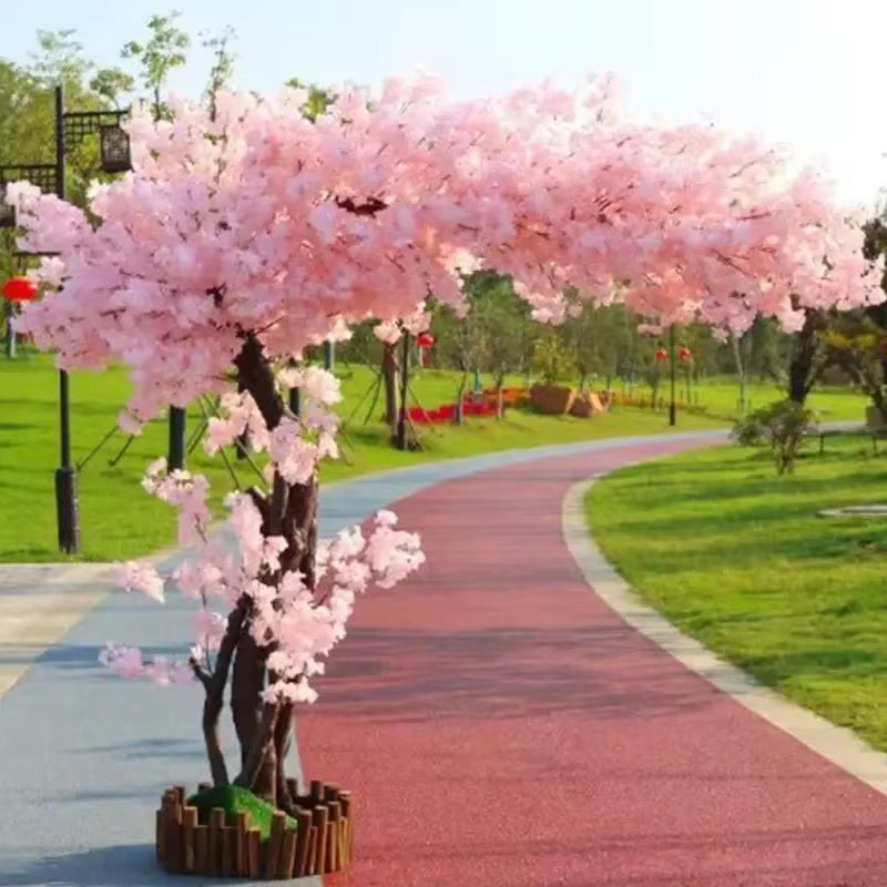 Artificial Cherry Blossom Tree - Decorative Faux Plant for Weddings, Parties, Hotels, and Home Gardens