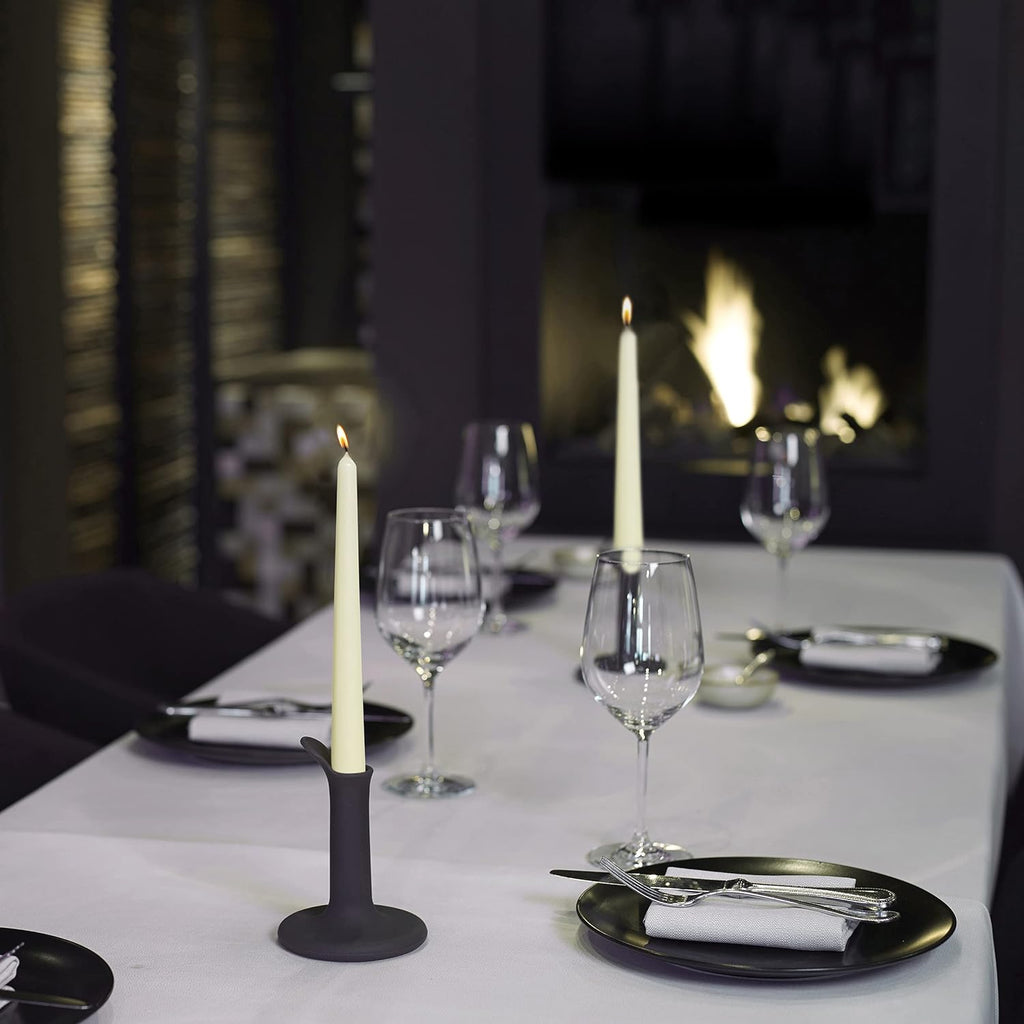 Tapered Dinner Candles (Pack of 100), Ivory, Length: 25.4 Cm/10 Inch, Wax Candles, Tabletop Restaurant Candles, Romantic Dining, P962