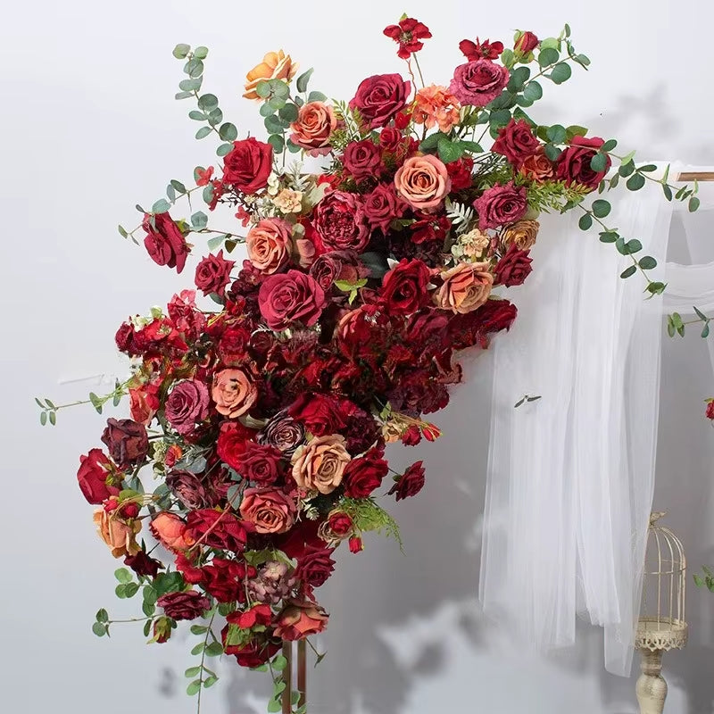 120Cm Rose Flower Balls Artificial Wedding Backdrop Flower Rows Mall Exhibition Decor