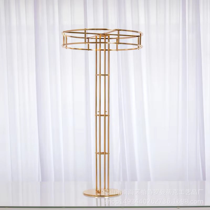 Elegant Gold 47.24-Inch Centerpiece Flower Stand, Ideal for Weddings, Stage Events, and Family Dining Tables