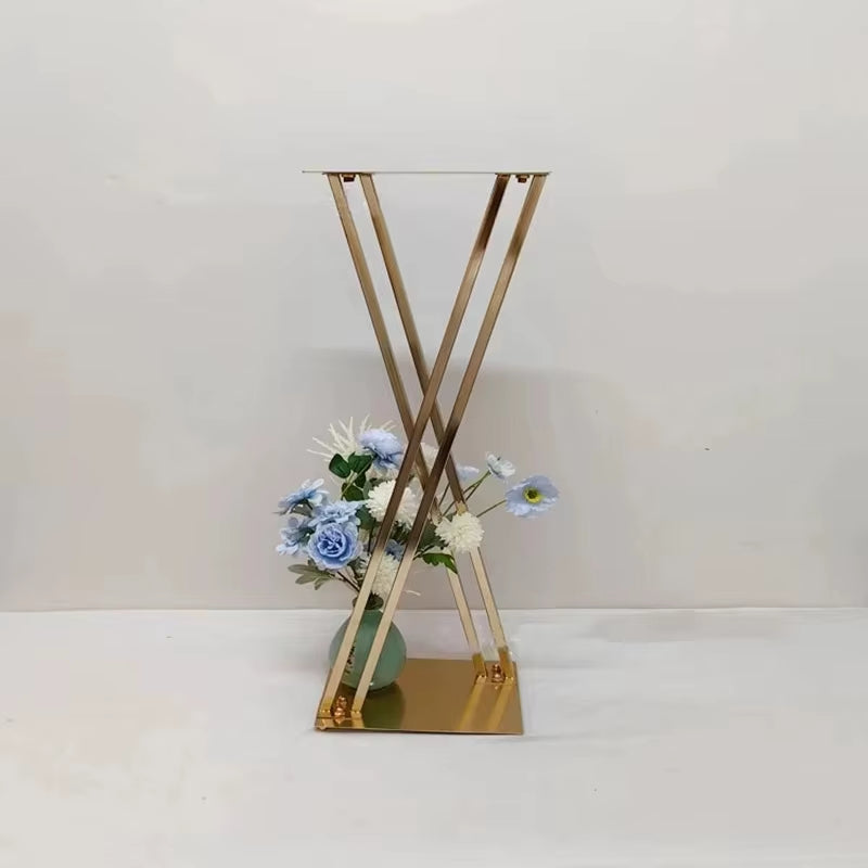 31-Inch Gold/Silver Metal Flower Stand - Set of 2 or 5 for Wedding Table Centerpieces and Party Decor