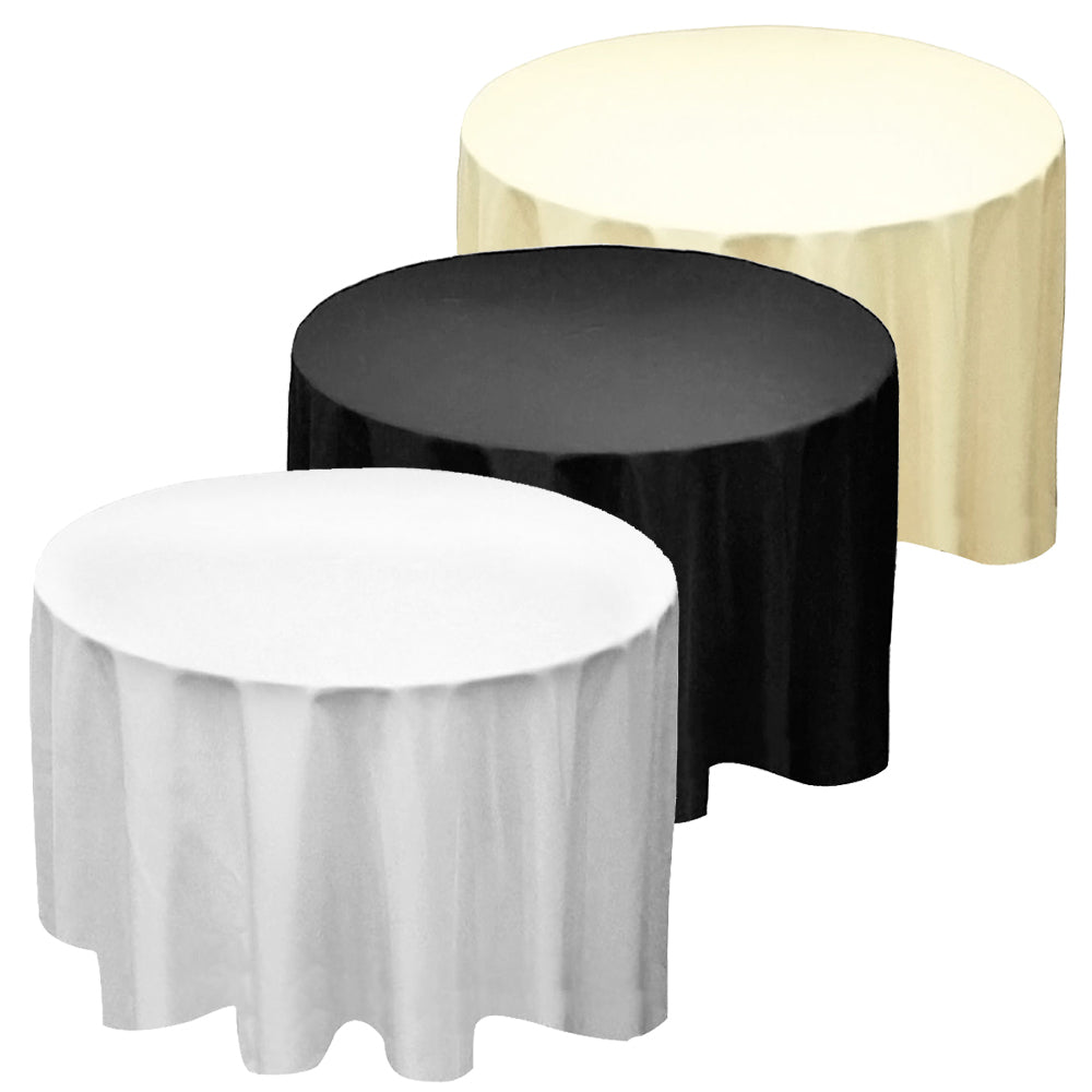 Round Circular Seamless Party Tablecloths Linen Table Cloth Engagement Birthday