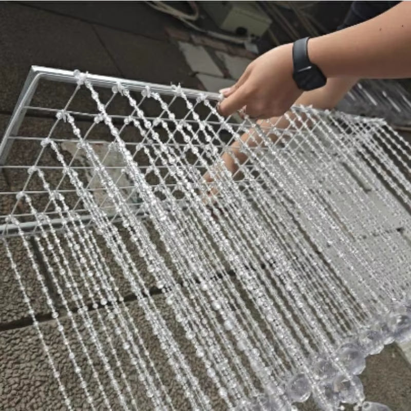 Dazzling Acrylic Bead Curtain Arch for Unforgettable Weddings and Stunning Event Backdrops