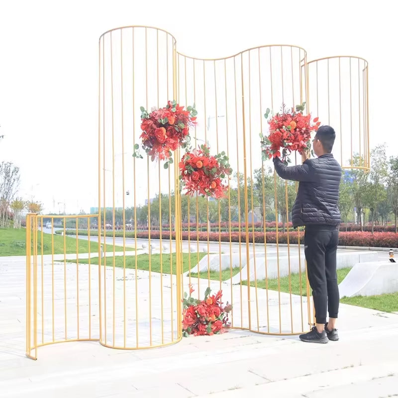 Contemporary Metal Wedding Arch - Rustic Backdrop for Weddings, Birthday Celebrations, and Home Decor