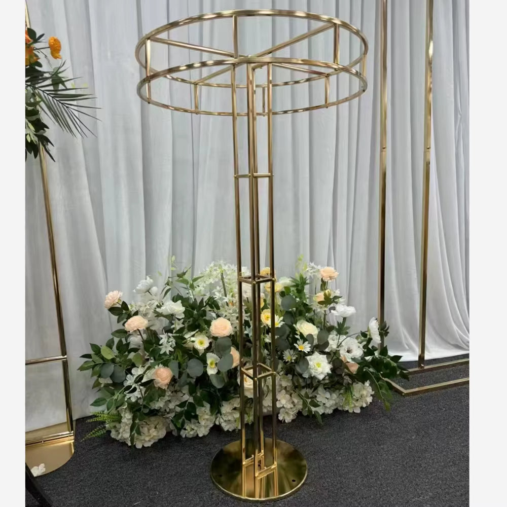 Elegant Gold 47.24-Inch Centerpiece Flower Stand, Ideal for Weddings, Stage Events, and Family Dining Tables