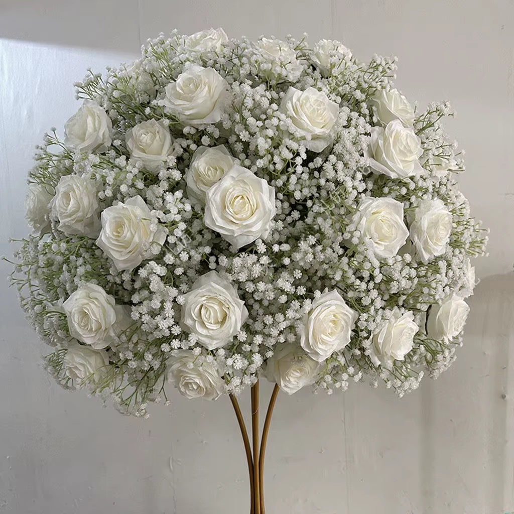 Artificial Baby's Breath Flower Ball for Wedding Stage Decor and Exhibition Hall Display