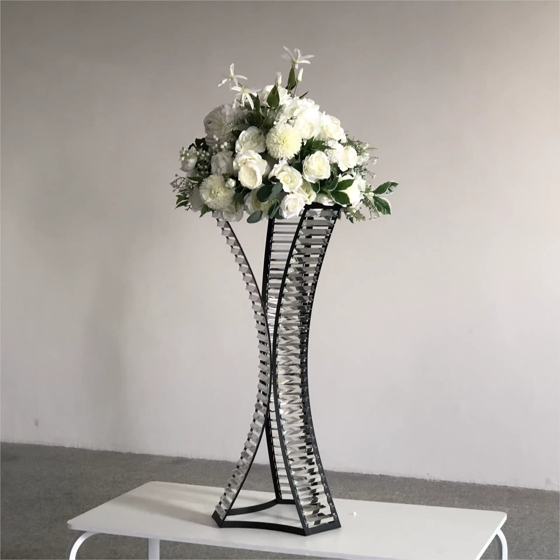 5-Piece Acrylic Wedding Centerpiece Set - 80 CM Crystal Pillar Vases for Party Decor and DIY Decorations