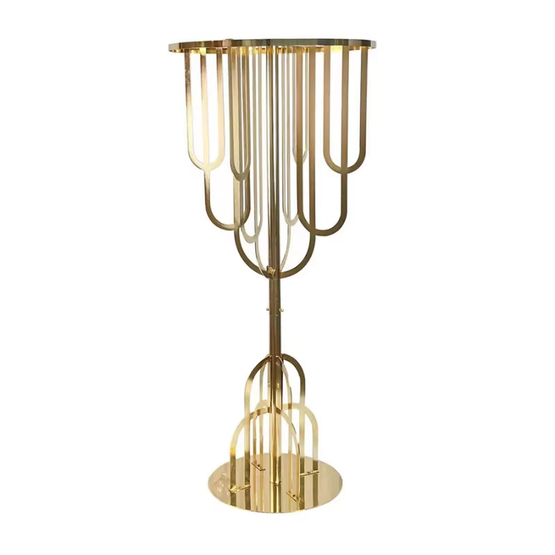Wedding Metal Gold Flower Stand Vase Arch Tree Centerpieces for Modern Table Decoration - Available in Sets of 2, 5, 6, or 10 Pieces