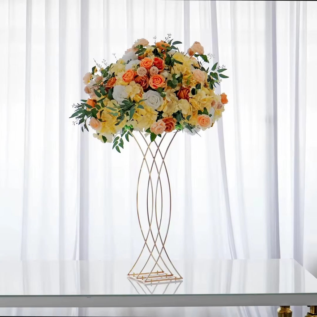 10-Piece Modern Geometric Flower Stand Set for Elegant Wedding Reception Centerpieces and Banquet Table Decor