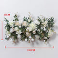 100CM European Peony Rose Floral Arrangement for Outdoor Wedding Decoration, Background Wall Display, and Dining Table Centerpiece with Striped Accents