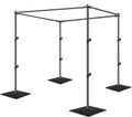 7X10Ft (2.1X3M) Photography Backdrop Stand for Parties, Adjustable Photo Pipe and Drape Background Back Drop Holder Frame Kit with Heavy Duty Metal Steel Base for Birthday Wedding - Black