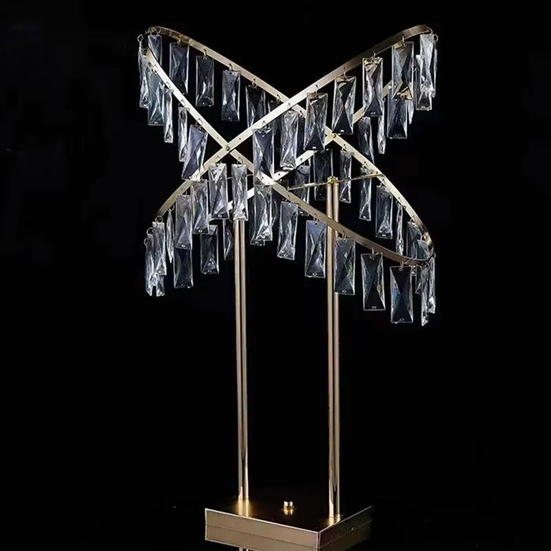 Luxury Crystal Flower Stand Set of 5, 77cm Tall Table Centerpiece Candle Holders for Weddings, Birthdays, and Home Decoration