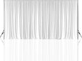 Pleated White Silk Backdrops Decorative Curtain Background 150GSM Fabric Backdrop for Christmas, Weddings, Parties, Events, Photography, 3 Metres X 6 Metres