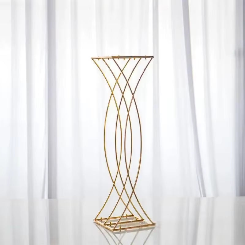10-Piece Modern Geometric Flower Stand Set for Elegant Wedding Reception Centerpieces and Banquet Table Decor