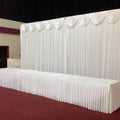 White Backdrop Curtain 10Ft X 10Ft Wrinkle Free Photography Curtains Detachable Smooth Ice Silk Pleated Backdrop Curtains for Weddings Birthday Photography Background Party Baby Shower