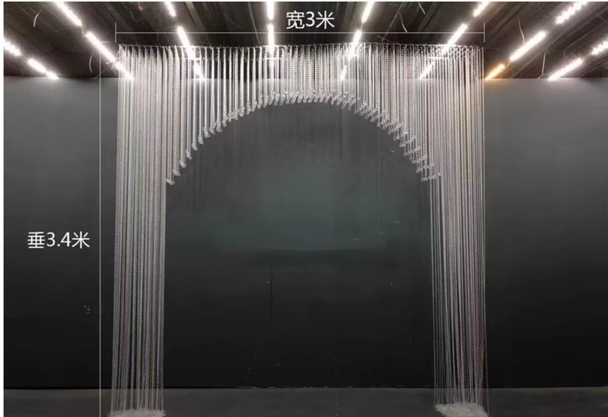 Dazzling Acrylic Bead Curtain Arch for Unforgettable Weddings and Stunning Event Backdrops