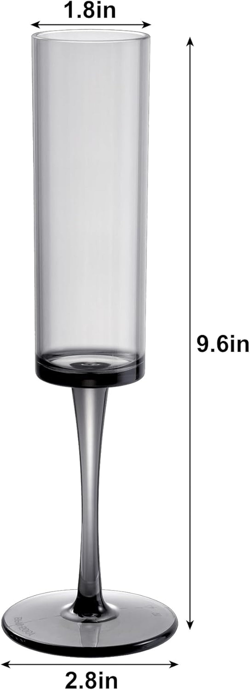 Set of 8 Acrylic Champagne Flutes, 6 Oz Unbreakable Champagne Glasses Reusable Champagne Toasting Cups, Shatterproof Stemmed Champagne Goblets for Party, Wedding, Event