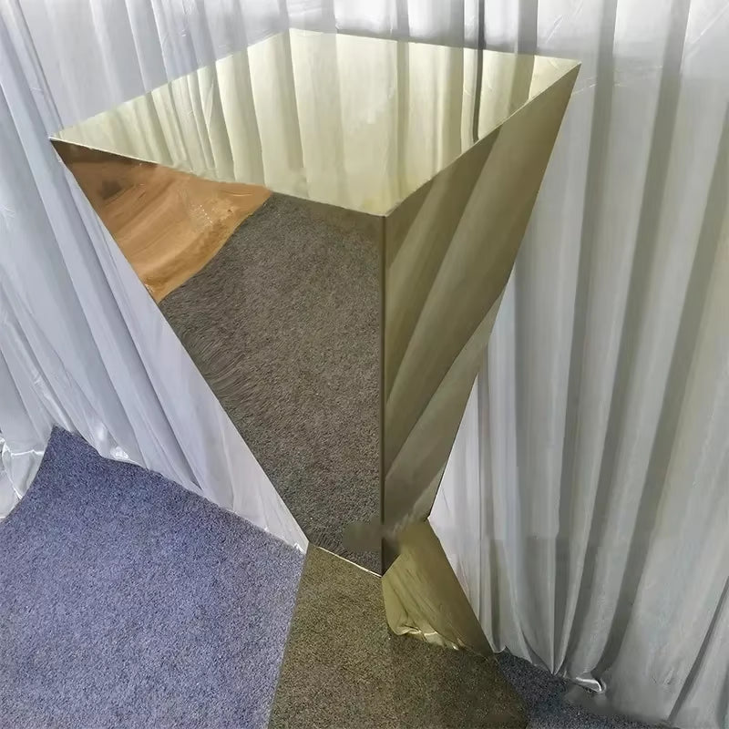 Stainless Steel Flower Stand Vases for Weddings and Events, Available in Sets of 1, 2, 5, 6, or 10 Pieces